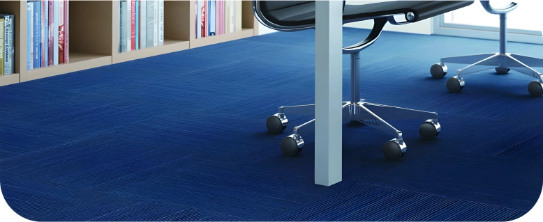 Office with Tile Carpet